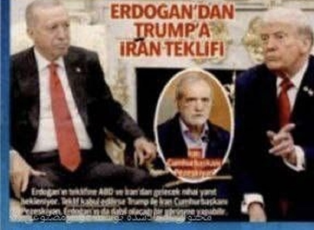 ادعای روزنامه ترکیهای: ترامپ با دیداری سه جانبه با حضور نمایندگان ایران، آمریکا و ترکیه در آنکارا موافقت کرده / اردوغان اعلام کرده آمادگی میزبانی از ترامپ و پزشکیان را دارد / عراقچی طی روزهای آینده به آنکارا سفر میکند