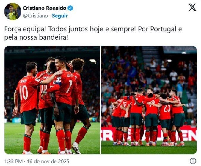 پیام رونالدو بعد از بی اخلاقی در زمین